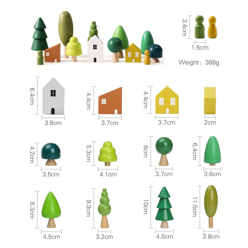Wooden Forest stacking blocks