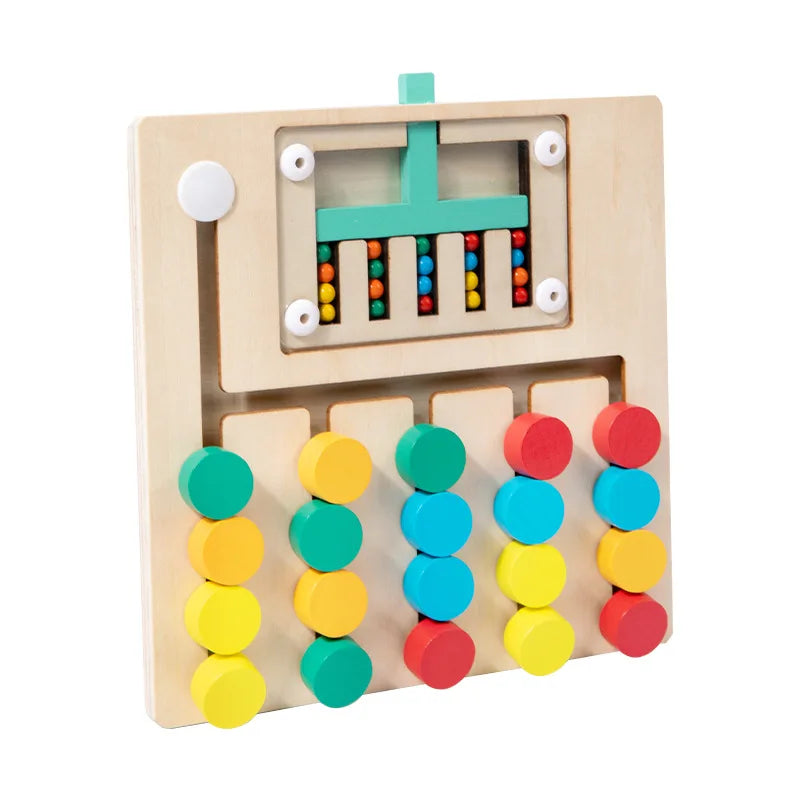 Montessori Holzkugel-Laufbrett – Frühlernpuzzle