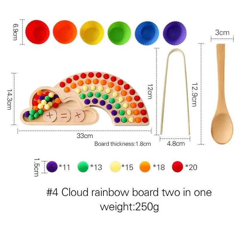 Regenboog Telbord – Montessori Leerspel