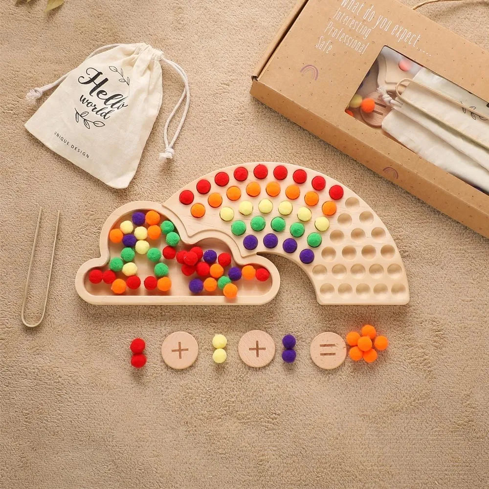 Regenboog Telbord – Montessori Leerspel