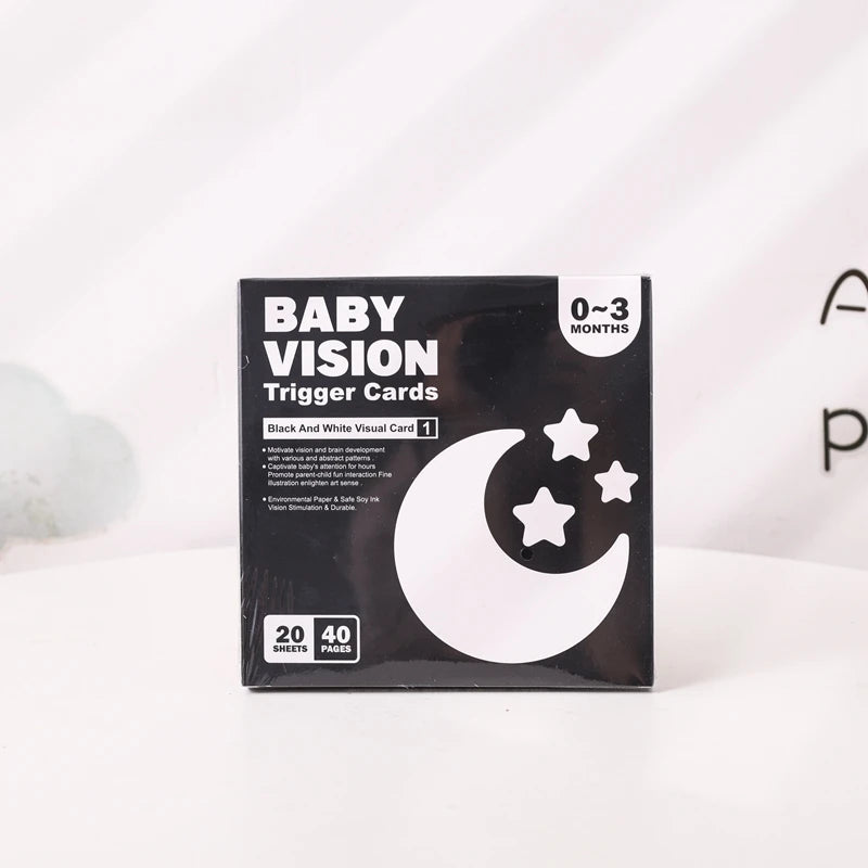 Kontrastreiche Baby-Lernkarten – Visuelle Stimulation für die frühe Entwicklung