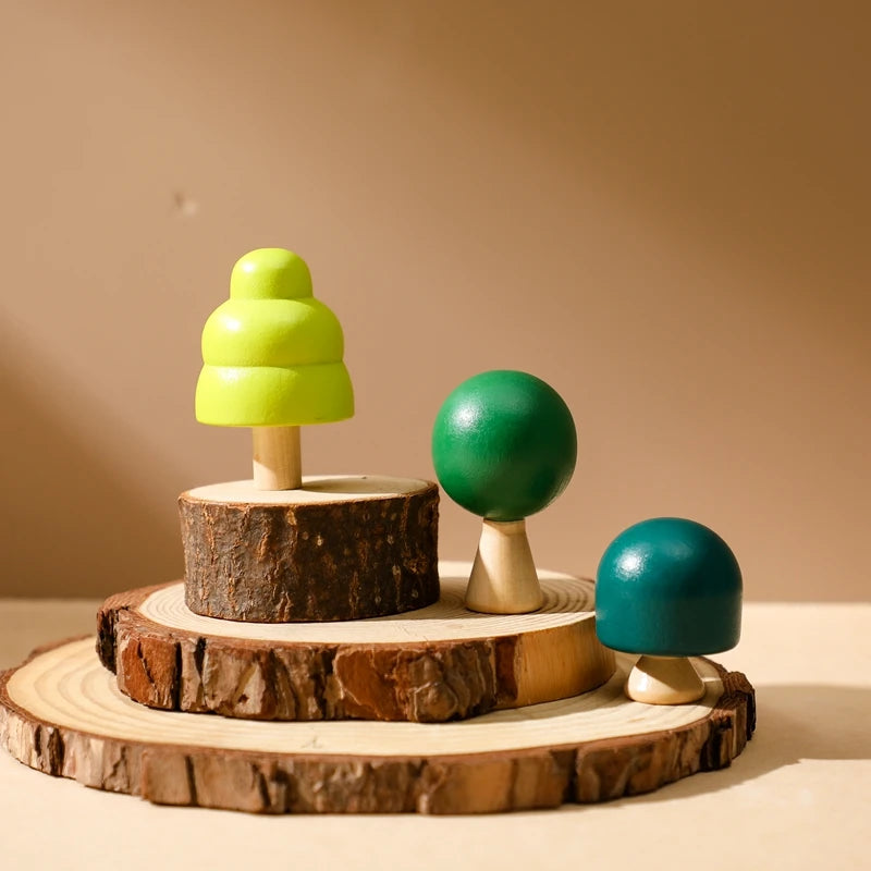 Wooden Forest stacking blocks