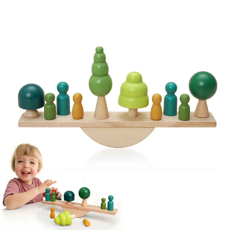 Wooden Forest stacking blocks