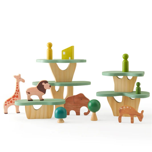 Sensorisches Balance-Stapelspielzeug aus Holz