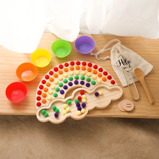 Regenboog Telbord – Montessori Leerspel