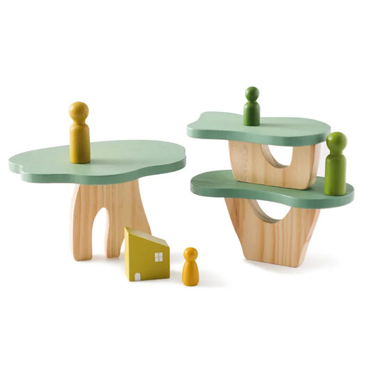 Sensorisches Balance-Stapelspielzeug aus Holz