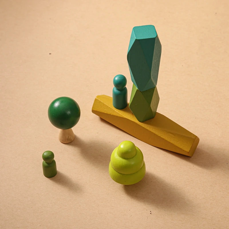 Wooden Forest stacking blocks