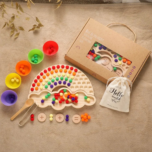 Regenboog Telbord – Montessori Leerspel
